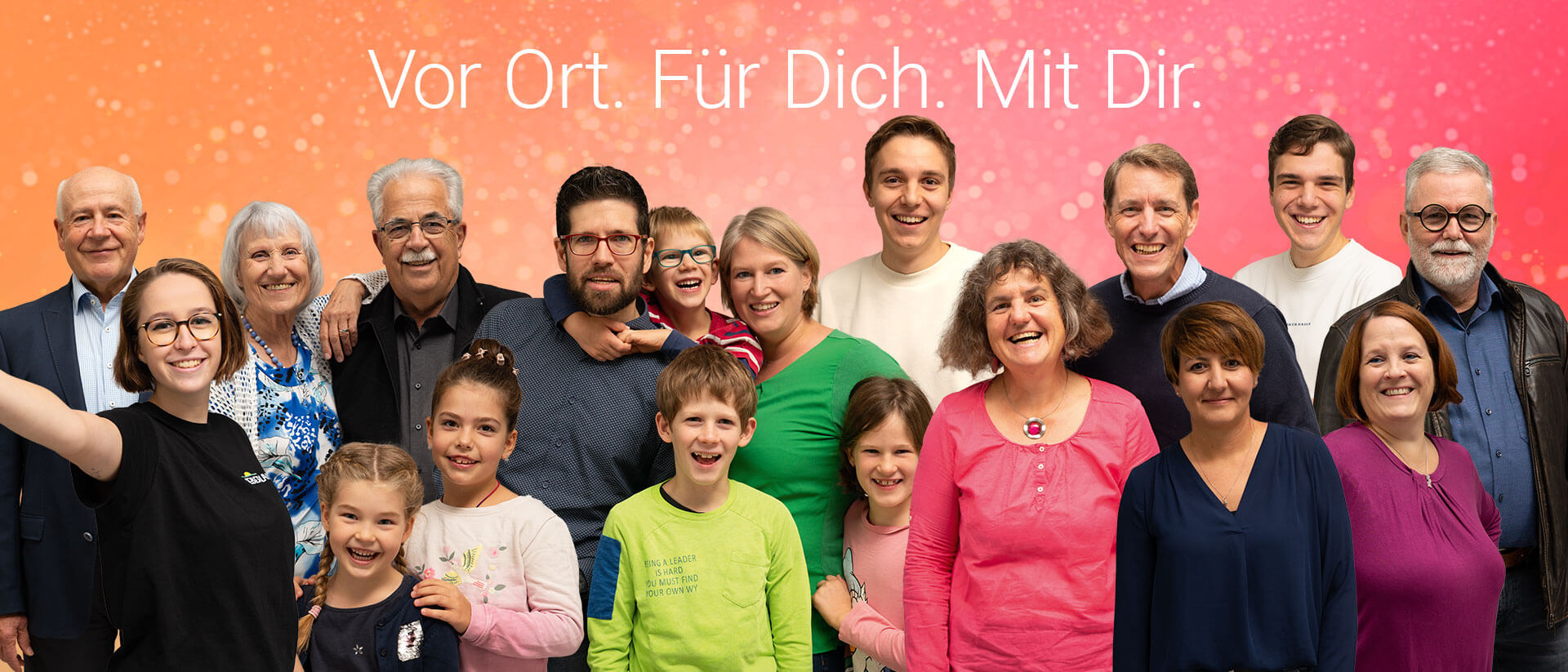 Vor Ort. Für dich. Mit dir. - Wir freuen uns auf dich. Fröhliche Christen der EmK Schönaich.